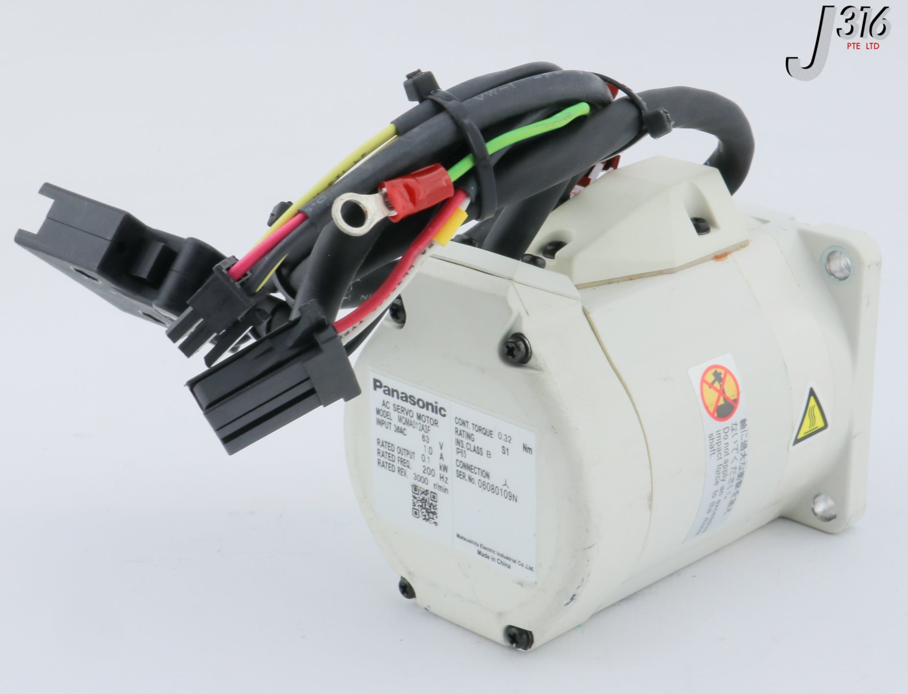 写真 27699 PANASONIC AC SERVO MOTOR, 0.1KW, 200HZ, 3000 R/MIN
